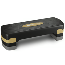 Степ платформа Hop-Sport HS-PP033AS 3-уровневая черно-золотая